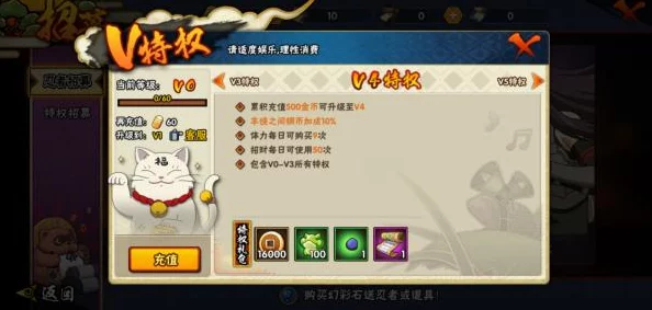 火影忍者手游VIP等级有哪些特权？